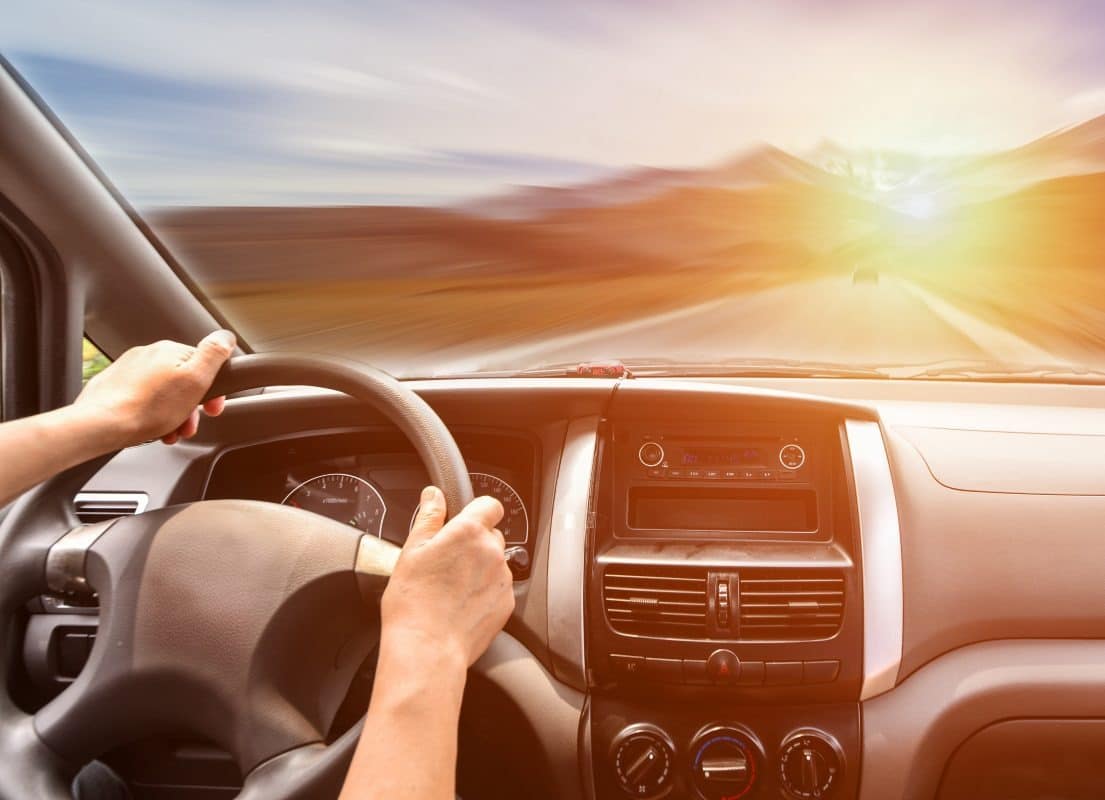 person traveling road